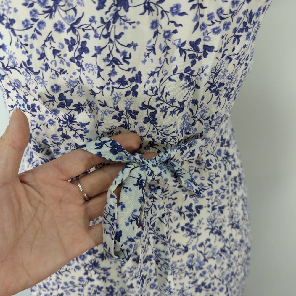 Reformation Margeaux Floral Mini Dress - Blue and White - Picture 8 of 12